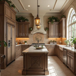 Villa stile classico americano in legno massello Shaker lacca armadi da cucina con <span class=keywords><strong>isola</strong></span> - Product Image 5