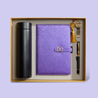 Coffret Cadeau PQ Scholarly Elegance ; Ensemble de Gobelets Isothermes, Carnet, Journal Personnalisé à Couverture Rigide, Tissu Écologique Lisse en Cuir
