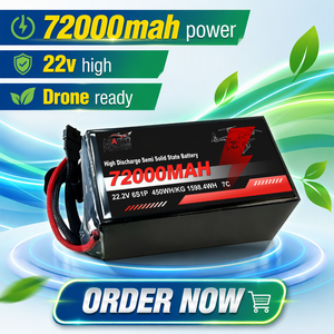 Nieuwe 450Wh Hoge Energie Dichtheid 6S 80Ah 80000mAh Solid State Batterij Li-polymeer Pouch Batterijen Cel <span class=keywords><strong>7C</strong></span> voor UAV FPV Drone - Product Image 1