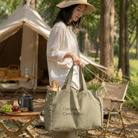Sac fourre-tout personnalisé en gros, grand format, réutilisable, avec impression de logo, sac à main écologique et durable pour ordinateur portable et bureau