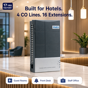 ระบบโทรศัพท์สำนักงานขนาดเล็ก EPABX 16 สายต่อพ่วง 4 สาย CO รุ่น CS416 พร้อมแบตเตอรี่สำรอง (อุปกรณ์เสริม) ได้รับการรับรองมาตรฐาน CE สำหรับประเทศซาอุดีอาระเบีย - Product Image 5