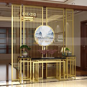EX704 Modern Stainless Steel Seamless Welding Partition Wall Metal Room Divider Hotel Lobby <b>Decorative</b> Wall by Manufacturer - Product Image 5