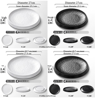 Assiette en grès mélamine blanche pour restaurant et hôtel, vaisselle de sushi en porcelaine, vaisselle de table fine personnalisée pour buffet