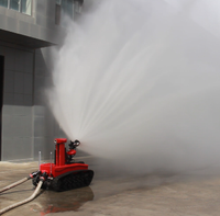 Robot de lutte contre les incendies télécommandé, anti-explosion, canon à eau 80L/s, portée 1000M, étanche IP67, RXR-MC80BD