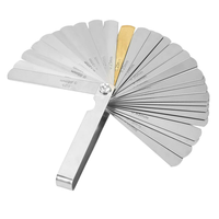 Jeu de 32 jauges d'épaisseur industrielles en acier inoxydable et cuivre, outil pédagogique pour soupapes, plage de mesure 0,04-0,88 mm (0,0015-0,035 mm), OEM