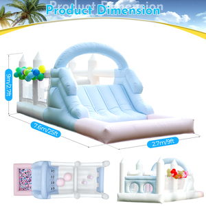 Castillo Inflable de PVC de Grado Comercial <span class=keywords><strong>para</strong></span> Niños y Adultos, <span class=keywords><strong>con</strong></span> <span class=keywords><strong>Piscina</strong></span>, Tobogán, Obstáculos, Zona de Escalada y Soplador - Product Image 2