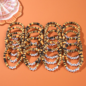 Pulsera de Halloween con Cuentas de Arcilla Polimérica, Diseño Espeluznante, Accesorio de Moda para Mujer - Product Image 2
