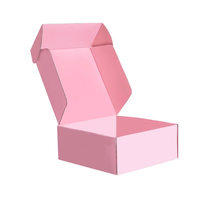 LOW MOQ Wellpappe recycelbar Logo Rosa Geschenk verpackung Schuhe Kleidung Box Papier Post Mailer Versand boxen für kleine Unternehmen