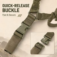 Sangle de transport tactique pour la chasse, style américain, en nylon, avec sangle de transport tactique en nylon avec métal