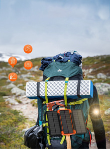 Cargador Solar Portátil Plegable de 22.5W, Banco de Energía con Carga Inalámbrica, Pantalla LED, para Actividades de Camping y Viajes - Product Image 4