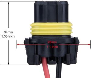 9005 9006 HB3 HB4 adaptateur femelle prises de faisceau de câblage <span class=keywords><strong>connecteur</strong></span> de fil pour phares antibrouillard automobile plastique étanche - Product Image 2