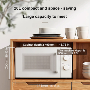 Oferta <span class=keywords><strong>Horno</strong></span> de <span class=keywords><strong>Microondas</strong></span> de 220V 50HZ y 25L en Color Blanco y Negro Versión en Inglés Multifunción para el Hogar de Fácil Operación a Precio de Fábrica - Product Image 3