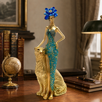 Figurine Model Wanita Minimalis Gaya Eropa, Dekorasi Meja Kabinet Anggur, Kerajinan Resin