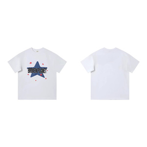 Nueva Camiseta de Manga Corta con Cuello Redondo, Diseño de Letras B P, Algodón, Sin Arrugas, Corte Holgado - Product Image 5