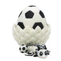 Statue d'œuf de dragon de football imprimée en 3D, animaux, artisanat, ornement, cadeau, figurine créative tendance, jouet unisexe, âges 7-12 ans