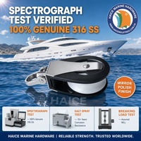Acier inoxydable 316 Heavy Duty Marine Wire Rope Simple Poulie 6-8mm Pivotant Bloc Nylon Poulie 40mm Manille Yacht Bateau Matériel