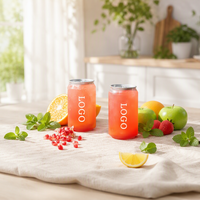 Bouteilles de boissons en plastique transparent personnalisables PET 330 ml/200 ml/250 ml/500 ml, bouteilles à dessert, qualité alimentaire et canettes à languette.