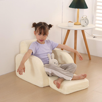 Canapé pour enfants fauteuils confortables 2 en 1 scintillant dans le noir canapé pliable pour enfants chaise longue et convertible lit pour filles et garçons