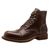 Bottes Martin en cuir véritable pour homme, style britannique vintage, bottes de travail, bottes de moto, bottes de randonnée en plein air