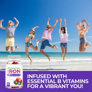 C vitamini ile OLLI özel etiket Vegan demir Gummies-20 mg büyük tatma doğal lezzet sakızlı takviyesi ücretsiz çiğneme - Product Image 6