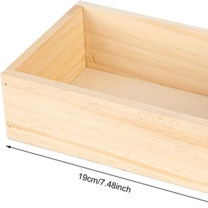 Boîte de rangement en bois rectangulaire, en bois massif, type sur pied, pour emballage général, durable - Product Image 4
