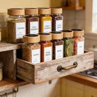 Vente en gros de couvercles à vis en bambou personnalisés, de qualité supérieure, écologiques, réutilisables, adaptés aux aliments, pour bocaux de 4 oz, pour le stockage des épices, 200F