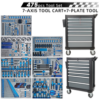 Livraison rapide, 475 pièces, ensembles d'outils, chariot robuste, armoire à outils pour garage, pour le rangement et la réparation en atelier