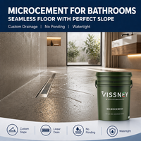 Microciment flexible Vissney pour la résistance aux fissures, revêtement décoratif pour murs et sols, imperméable