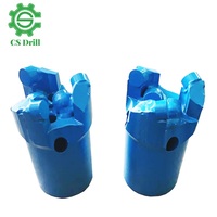 R22 Diamètre 60mm 70mm 90mm 3 Lames Carbure 5mm Alliage PDC Cutter Bits avec Filetage Foret Bouton Bit