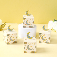 Boîtes cadeaux de chocolat à la lune, 24 pièces/paquet, pour la décoration de fête de l'Aïd el-Fitr, du Ramadan Moubarak