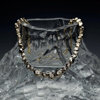 Collier et Bracelet en Cuivre Plaqué Or Court avec Zircon pour Femme, Chaîne de Pull Hypoallergénique Anti-ternissement, Cadeau de Luxe en Gros