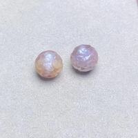 Perles d'eau douce rondes de 10 mm, de couleur naturelle, sculptées, pour la fabrication de colliers et de bracelets