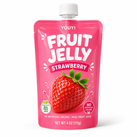 Pochettes à bec verseur haute barrière 100ml 250ml avec bouchon à vis thermoscellé, impression logo personnalisée pour gelée de fruits, jus, boissons, stockage et vente au détail