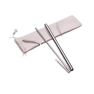 Eco-friendly Reusable 304 Stainless Steel Drinkware Accessories Customized Free Sample Set Drinking <b>Straws</b> Logo Bar Accessories - Product Image 4