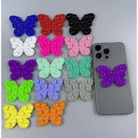 Support de téléphone portable adhésif double face en silicone, modèle papillon, le plus vendu en usine