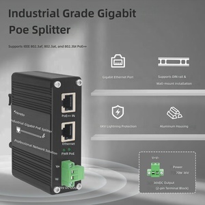 Divisor Ethernet Industrial Gigabit PoE++ 10/100/1000Mbps IEEE 802.3bt de 3 Puertos 70W/95W 36V CC para Dispositivos Sin PoE - Product Image 5