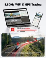 Kamera Dash Cam Nirkabel Redtiger Distributor F7NP 170 Sudut Lebar 4K Depan dan Belakang Dual Kamera WIFI Tanpa Kartu SD