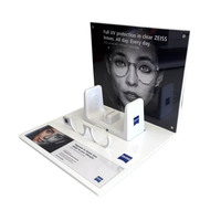 Vietnam présentoir POP détail lunettes de soleil support pour magasin de lunettes PVC plastique pré-assemblé moderne étagère luminaire