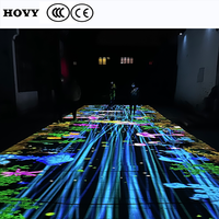 Projecteur d'affichage numérique 3D interactif HOVY AU-380 pour projection murale immersive, résolution 1080p, projection multisensorielle
