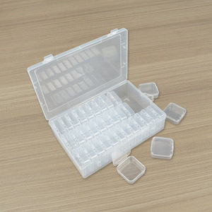 Transparent <b>Plastic</b> Storage Box 36 Compartments Detachable For <b>Beads</b> Desktop Organization Craft Supplies - Product Image 1