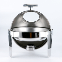 Plats chauffants ronds de luxe dorés avec fenêtre décorative, 6,5 litres, pour hôtels, haute qualité, achat en ligne