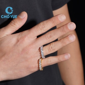 Hot Sale 925 Sterling <b>Silver</b> Moissanite <b>Rings</b> <b>Mens</b> Iced Out Moissanite HipHop Style Jewelry <b>Rings</b> Pass Diamond Test in Stock GRA - Product Image 6