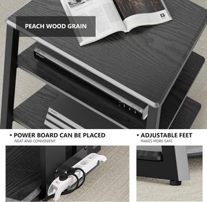 Turntable Audio Video Furniture Maximum Load Capacity 50 kg Solid Structure 4 Shelves HiFi Cabinet Wood Steel <strong>CD</strong> Player <strong>Stand</strong> - Product Image 3