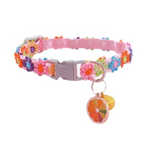 Midou Colorful Flower Cat <b>Collar</b> Adjustable Small <b>Pet</b> Neckwear With Bell All Seasons - Product Image 5