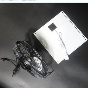 พัดลมพลังงานแสงอาทิตย์ 6 นิ้ว 7W เครื่องชาร์จแผงโซลาร์เซลล์แบบพกพาอุปกรณ์ทำความเย็นกลางแจ้ง - Product Image 3