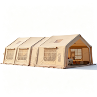 Tente gonflable modulable de 23 m², imperméable, 10 m² + 13 m², tente de glamping super grande, fourniture d'usine, ISO9001