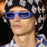 Lunettes de soleil carrées à monture étroite Bettega, nouveau style transfrontalier d'Europe et d'Amérique, design unique à double anneau, tendance