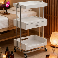 Nouvelle chariot de rangement mobile en acier au carbone de haute qualité pour salon de beauté, spa et barbier, avec tiroirs