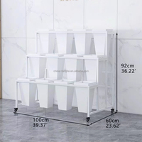 Présentoirs de magasin de fleurs artificielles en métal et PVC Offre Spéciale pour les supermarchés de magasins de balcon de couloir à la maison