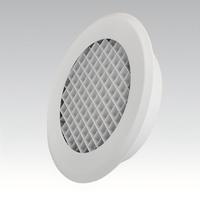Grille de ventilation ronde moderne en aluminium, finition blanche thermolaquée, montage au plafond, diffuseur d'air pour climatisation